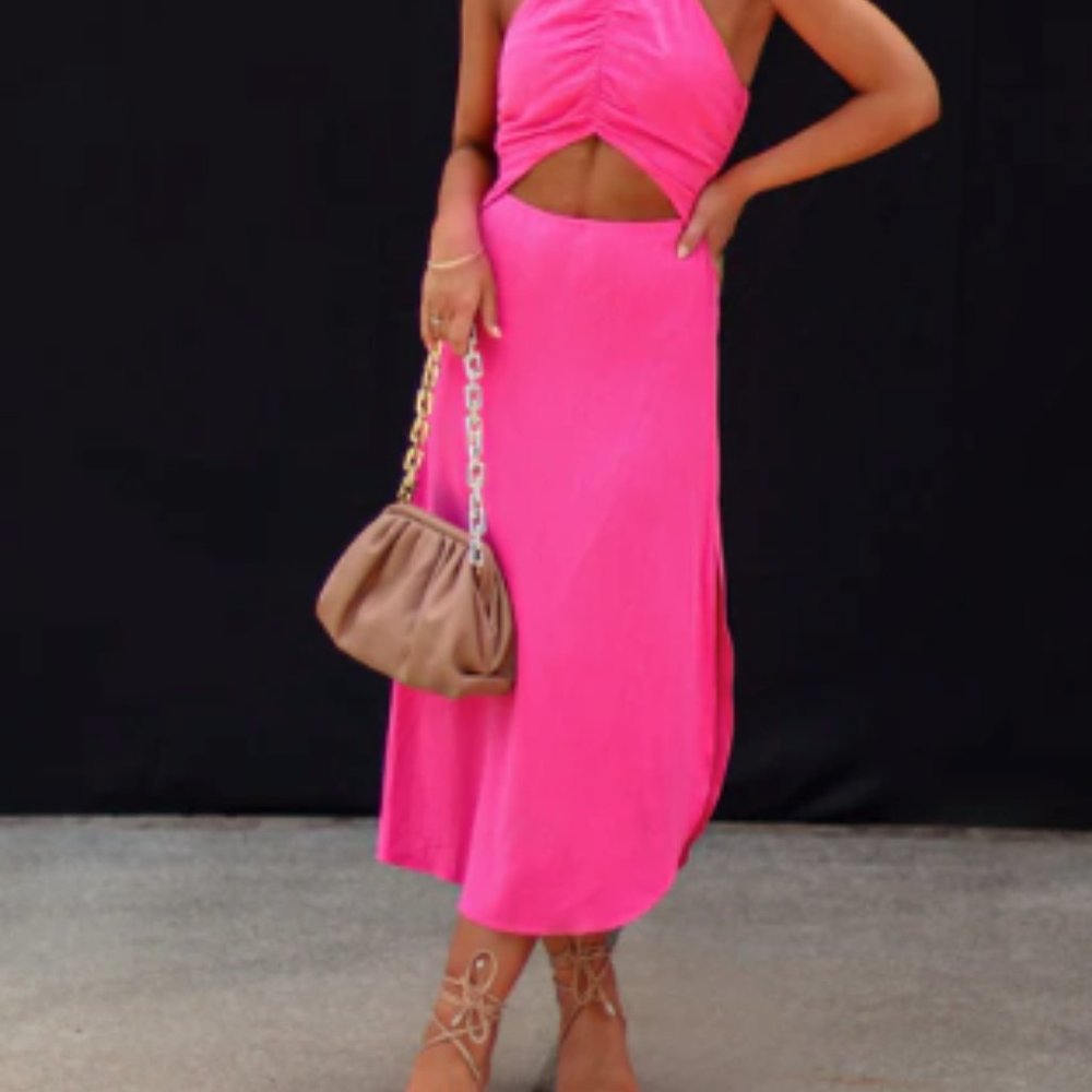 Vici Enigmatic Charm Cutout Midi Dress